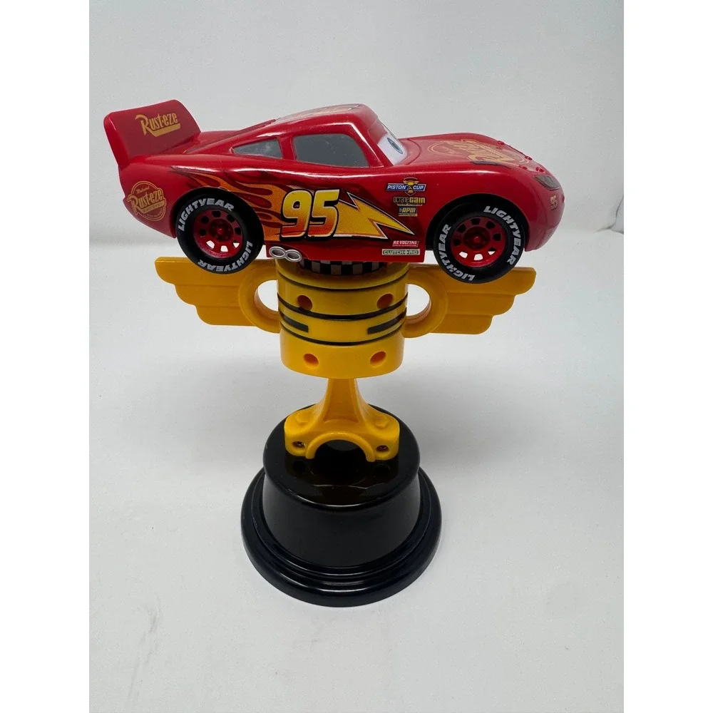 Disney Pixar Cars Lightning McQueen Piston Cup Trophy Toy Red 95 Race Car